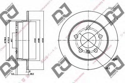DJ PARTS bd1302 -  Тормозной диск